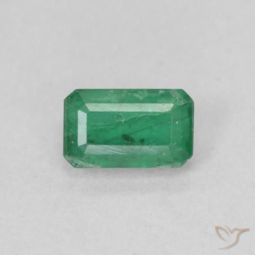 0.38ct Natural Verde claro medio Esmeralda, corte esmeralda, SI-I1