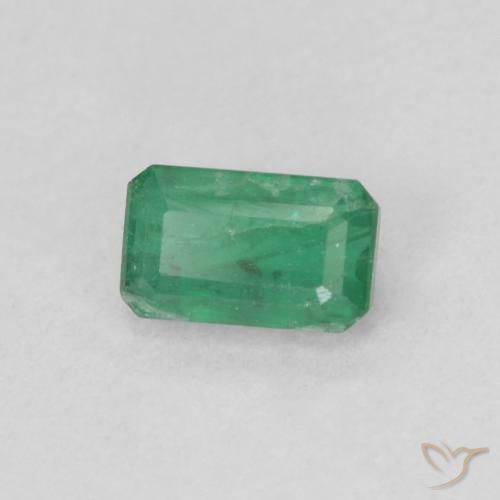 Esmeralda Verde claro medio natural de 0.38 ct, Corte Octágono / Esmeralda, SI-I1