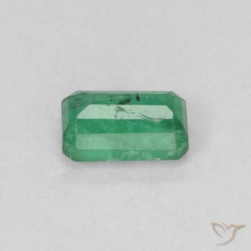Esmeralda Verde claro medio natural de 0.38 ct, Corte Octágono / Esmeralda, SI-I1