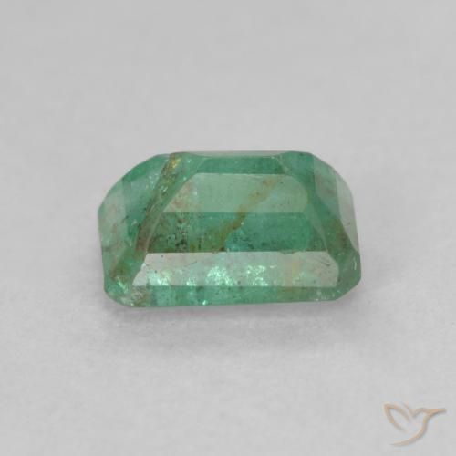 Esmeralda Verde claro medio natural de 0.69 ct, Corte Octágono / Esmeralda, SI-I1