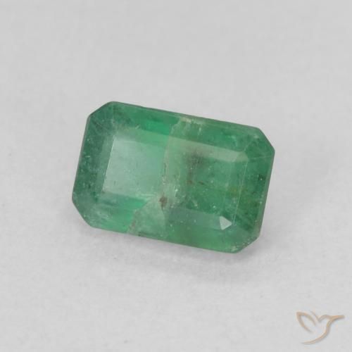 Esmeralda Verde azul natural de 0.57 ct, Corte Octágono / Esmeralda, SI-I1