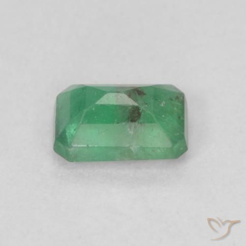 Esmeralda Verde azul natural de 0.57 ct, Corte Octágono / Esmeralda, SI-I1
