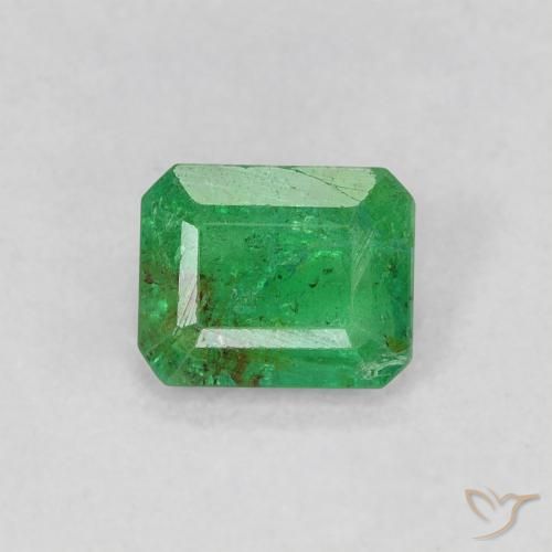 0.62ct Natural Verde trébol Esmeralda, corte esmeralda, SI
