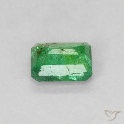 Esmeralda Verde trébol natural de 0.62 ct, Corte Octágono / Esmeralda, SI