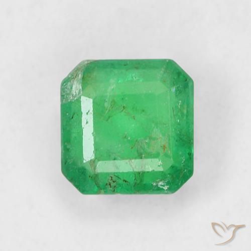 0.46ct Natural Verde medio Esmeralda, corte esmeralda, SI