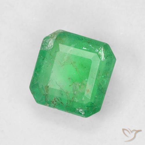 Esmeralda Verde medio natural de 0.46 ct, Corte Octágono / Esmeralda, SI