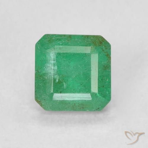 0.43ct Natural Verde albahaca claro Esmeralda, corte esmeralda, SI