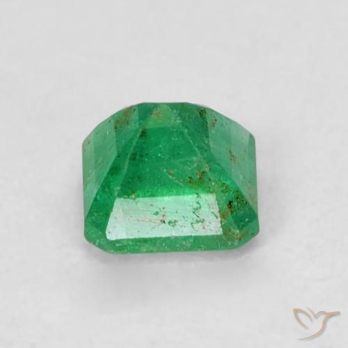 Esmeralda Verde albahaca claro natural de 0.43 ct, Corte Octágono / Esmeralda, SI