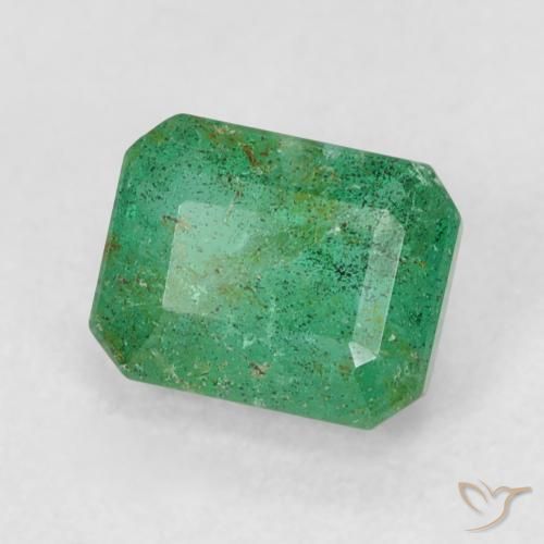 Esmeralda Verde medio natural de 0.51 ct, Corte Octágono / Esmeralda, SI