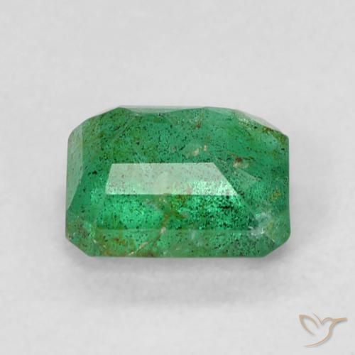 Esmeralda Verde medio natural de 0.51 ct, Corte Octágono / Esmeralda, SI