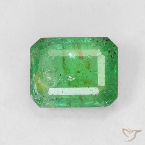 0.55ct Natural Verde medio Esmeralda, corte esmeralda, SI-I1