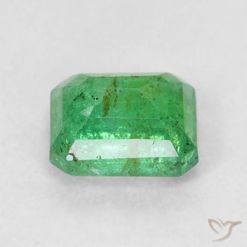Esmeralda Verde medio natural de 0.55 ct, Corte Octágono / Esmeralda, SI-I1
