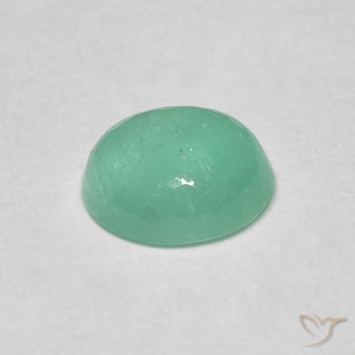 Esmeralda Verde pistacho natural de 0.93 ct, Ovalada, Translúcido