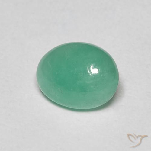 Esmeralda Verde menta intenso natural de 1.10 ct, Ovalada, Translúcido