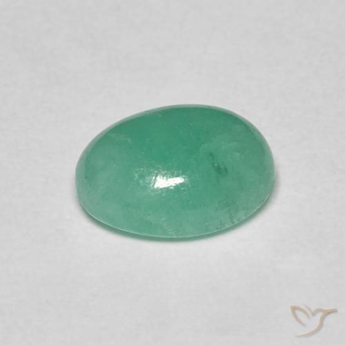 Esmeralda Verde menta intenso natural de 1.10 ct, Ovalada, Translúcido