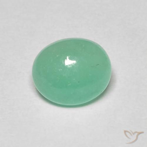 1.06ct Natural Verde claro Esmeralda, Ovalada, Translúcido, Photo A