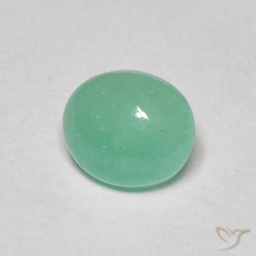 Esmeralda Verde claro natural de 1.06 ct, Ovalada, Translúcido