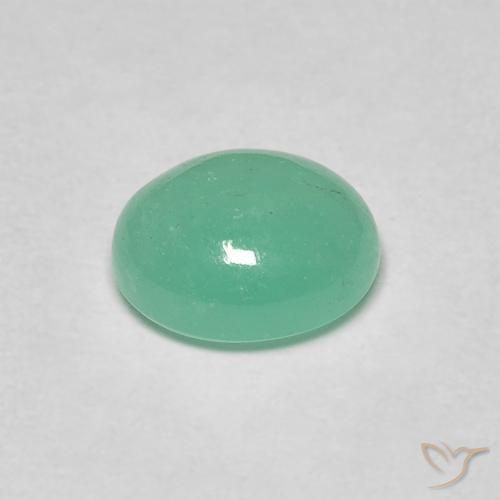 Esmeralda Verde claro natural de 1.06 ct, Ovalada, Translúcido