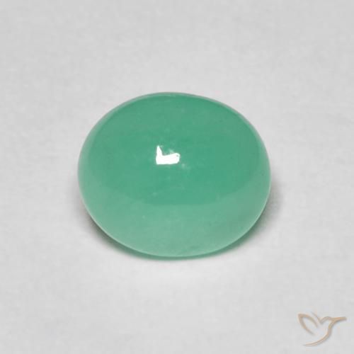 1.08ct Natural Verde helecho Esmeralda, Ovalada, Translúcido