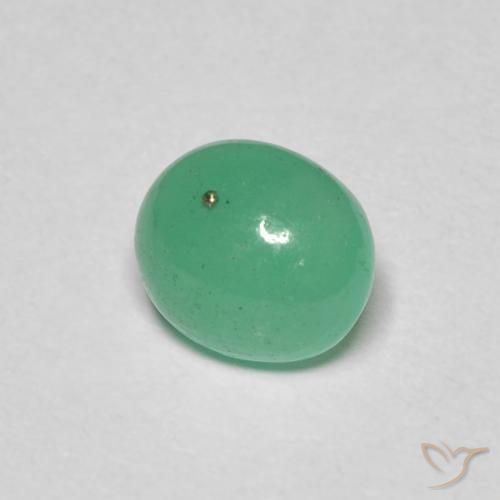 Esmeralda Verde medio natural de 0.97 ct, Ovalada, Translúcido