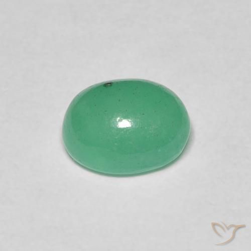 Esmeralda Verde medio natural de 0.97 ct, Ovalada, Translúcido