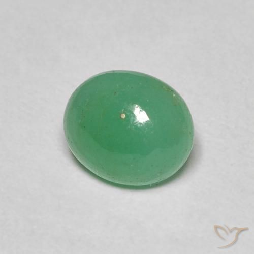 Esmeralda Verde claro natural de 1.04 ct, Ovalada, Translúcido