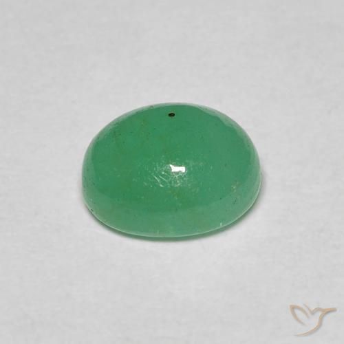 Esmeralda Verde claro natural de 1.04 ct, Ovalada, Translúcido