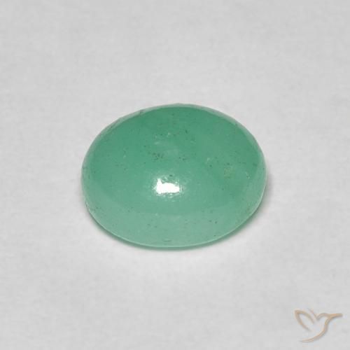 Esmeralda Verde pistacho natural de 1.08 ct, Ovalada, Translúcido