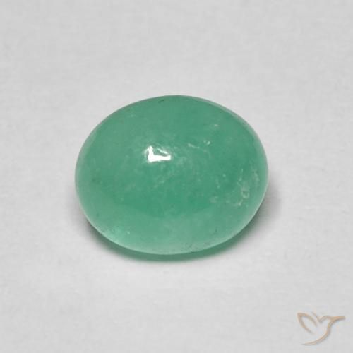 1.25ct Natural Verde medio Esmeralda, Ovalada, Translúcido