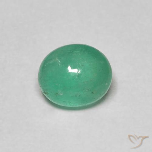 0.86ct Natural Verde menta intenso Esmeralda, Ovalada, Translúcido, Photo A