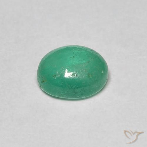 Esmeralda Verde menta intenso natural de 0.86 ct, Ovalada, Translúcido