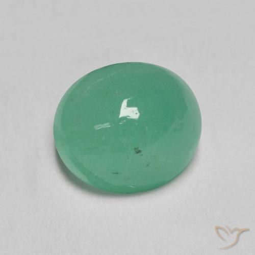 Esmeralda Verde claro medio natural de 0.83 ct, Ovalada, Translúcido