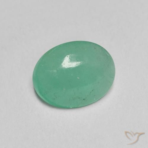 0.95ct Natural Verde claro Esmeralda, Ovalada, Translúcido