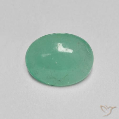 Esmeralda Verde claro natural de 0.95 ct, Ovalada, Translúcido