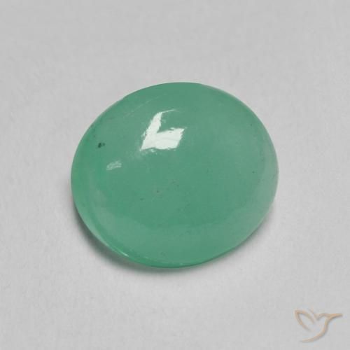 Esmeralda Medium Light-Green natural de 1.35 ct, Ovalada, Translúcido