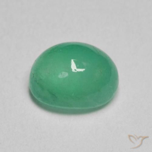 Esmeralda Verde azulado natural de 0.80 ct, Ovalada, Translúcido