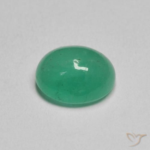 Esmeralda Verde medio natural de 1.12 ct, Ovalada, Translúcido