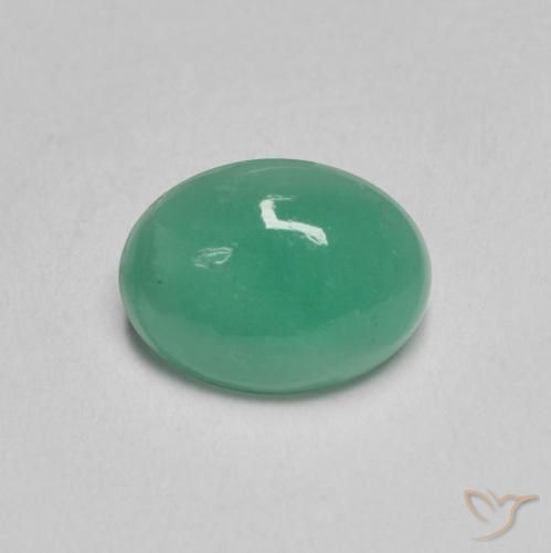 1.09ct Natural Verde frío Esmeralda, Ovalada, Translúcido