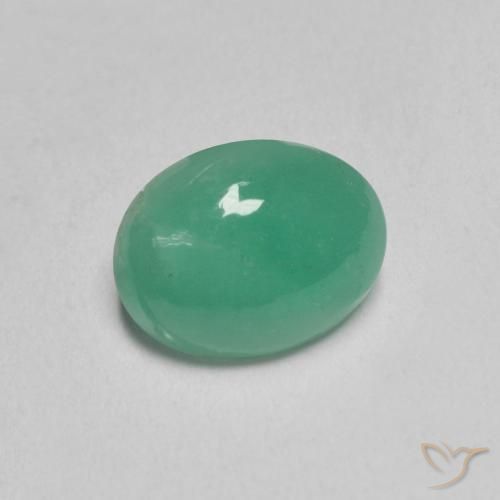 Esmeralda Verde frío natural de 1.09 ct, Ovalada, Translúcido