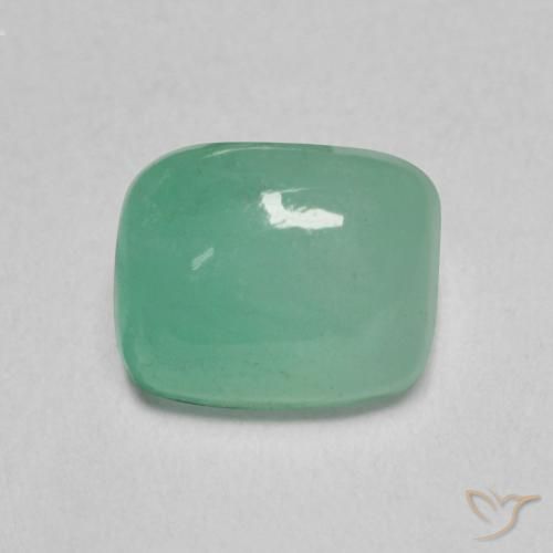 0.79ct Natural Verde claro Esmeralda, Forma Cojín, Translúcido, Photo A