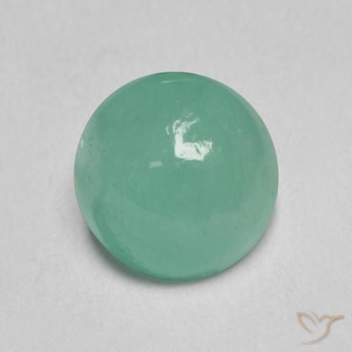 1.04ct Natural Verde claro Esmeralda, Redondo, Translúcido, Photo A