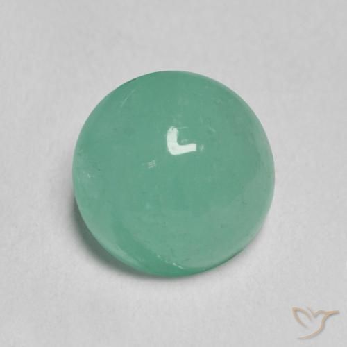 Esmeralda Verde claro natural de 1.04 ct, Redondo, Translúcido