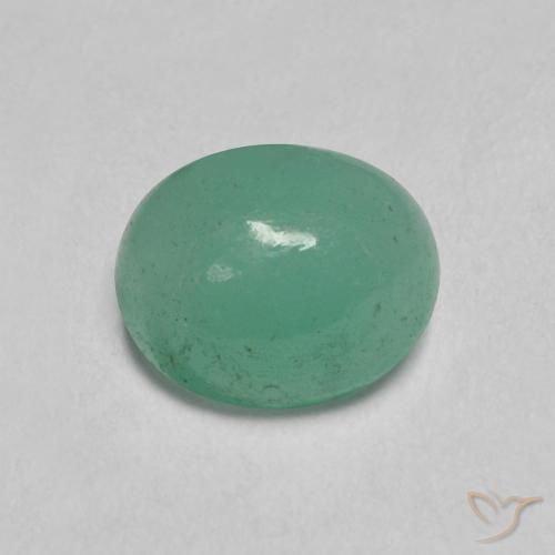 0.65ct Natural Verde claro Esmeralda, Ovalada, Translúcido