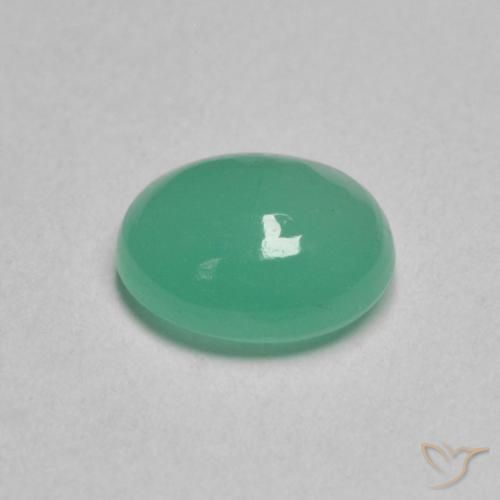 Esmeralda Verde claro natural de 0.83 ct, Ovalada, Translúcido