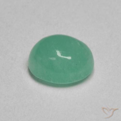Esmeralda verde natural de 0,64 ct, corte óvalo, translúcido