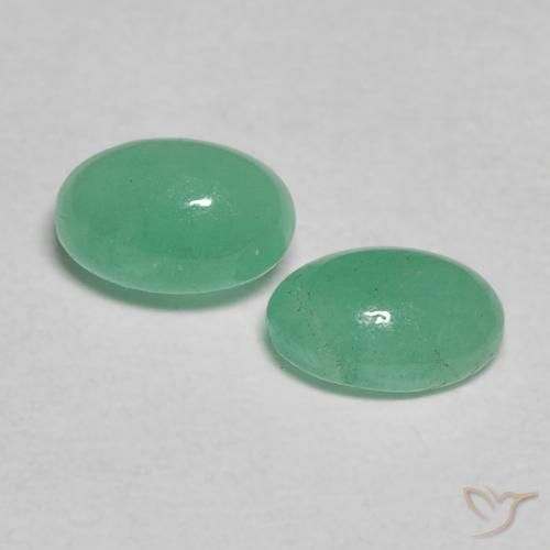Gemas de Esmeralda Verde menta intenso natural de 0.61 ct, Ovalada, Translúcido