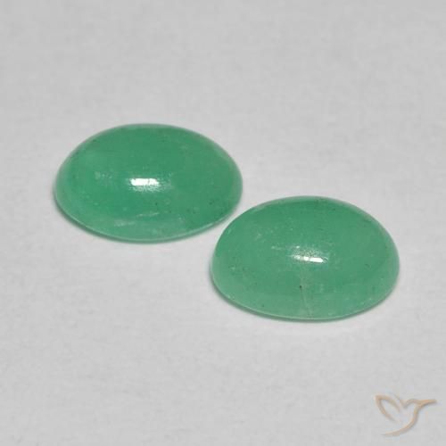 Gemas de Esmeralda Verde claro medio natural de 0.95 ct, Ovalada, Translúcido