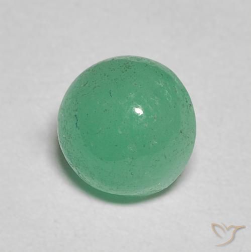Esmeralda Verde medio natural de 0.86 ct, Redondo, Translúcido