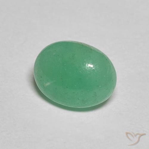Esmeralda Verde claro natural de 1.12 ct, Ovalada, Translúcido