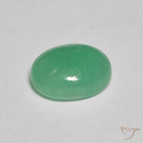 Esmeralda Verde claro natural de 1.12 ct, Ovalada, Translúcido